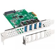 Контролер  Lanberg PCIe към 4 x USB Low Profile на супер цени