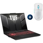 Комплект лаптоп ASUS TUF Gaming A16 2024 FA607NUG-RL117 и безжична геймърска мишка ASUS ROG Harpe Ace Aim Lab Edition на супер цени