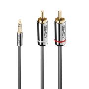 Кабел LINDY 2x RCA към 3.5 мм жак на супер цени
