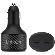 Зарядно устройство LinkOn 130W USB-C Car Charger, черен на супер цени