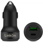 Зарядно устройство LinkOn 45W USB-C Car Charger, черен на супер цени