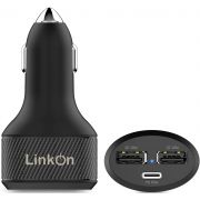 Зарядно устройство LinkOn 84W USB-C Car Charger, черен на супер цени