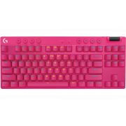 Безжична геймърска клавиатура Logitech G PRO X TKL, розов на супер цени