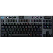 Безжична геймърска клавиатура Logitech G915 X LIGHTSPEED TKL, черен на супер цени