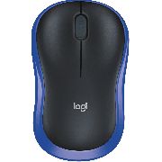 Безжична мишка Logitech M185, черен/син на супер цени