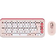 Безжичен комплект Logitech Pop Icon Combo, бял/розов на супер цени