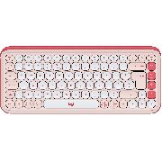 Безжична клавиатура Logitech Pop Icon Keys, бял/розов на супер цени