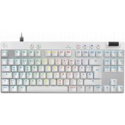 Безжична геймърска клавиатура Logitech PRO X TKL RAPID, бял на супер цени
