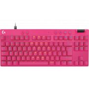 Геймърска клавиатуа Logitech PRO X TKL RAPID, розов на супер цени