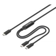 Кабел Manhattan USB Type-C към 2 x USB Type-C на супер цени