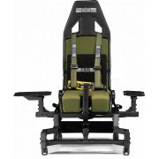 Геймърски стол Next Level Racing Flight Seat Pro Boeing Military Edition, черен/зелен на супер цени