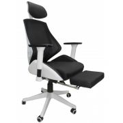 Офис стол Офис В RT-2004H Relax LUX, черен/бял на супер цени