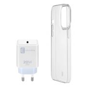 Зарядно устройство Cellular line USB-C 20W + калъф за Apple iPhone 14 на супер цени