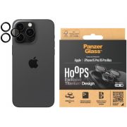 Стъклен протектор за камера PanzerGlass Hoops Exclusive Titanium за Apple iPhone 15 Pro/15 Pro Max, прозрачен/черен на супер цени