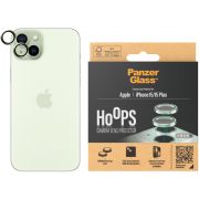 Стъклен протектор за камера PanzerGlass Hoops за Apple iPhone 15/15 Plus, прозрачен/зелен на супер цени