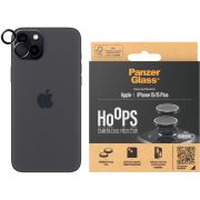 Стъклен протектор за камера PanzerGlass Hoops за Apple iPhone 15/15 Plus, прозрачен/черен на супер цени