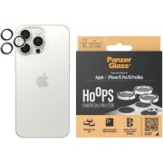 Стъклен протектор за камера PanzerGlass Hoops за Apple iPhone 15 Pro/15 Pro Max, прозрачен/бял на супер цени