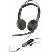 Слушалки Poly Blackwire C5220, черен - с драскотини на супер цени