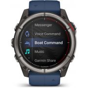 Смарт часовник Garmin Quatix 8 AMOLED, 51 мм, черен/тъмносин на супер цени