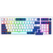 Безжична геймърска клавиатура Redragon EISA K686 Pro SE, бял/син на супер цени