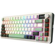 Безжична геймърска клавиатура Redragon Flekact K708 PRO, бял/зелен на супер цени