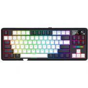 Безжична геймърска клавиатура Redragon Wildslash LCD Pro K746WB. черен/бял на супер цени