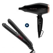 Комплект преса за коса Rowenta EasyLiss Karl Lagerfeld и сешоар Rowenta Compact Pro+ на супер цени