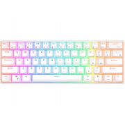 Безжична геймърска клавиатура Royal Kludge RK61, бял на супер цени