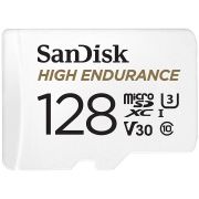 Карта памет  128GB microSDXC SanDisk MAX ENDURANCE+ SD адаптер, бял на супер цени