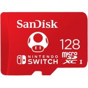 Карта памет 128GB microSDXC SanDisk Nintendo, червен на супер цени