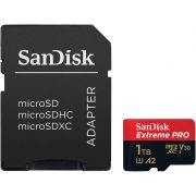 Карта памет 1TB microSDXC SanDisk Extreme PRO + SD адаптер, черен/червен на супер цени
