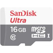 Карта памет 16GB microSDHC SanDisk Ultra Android, бял/сив на супер цени