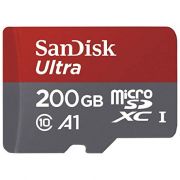 Карта памет 200GB microSDXC SanDisk Ultra Android microSDXC + SD Adapter, червен/сив на супер цени