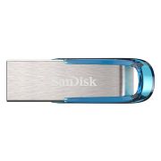 Флаш памет 64GB SanDisk Ultra Flair, сребрист/син на супер цени