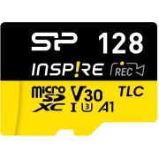 Карта памет 128GB Silicon Power Inspire и SD адаптер, черен/жълт на супер цени