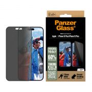 Стъклен протектор PanzerGlass UWF Privacy за Apple iPhone 16 Plus/ 15 Plus на супер цени