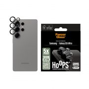 Стъклен протектор за камера PanzerGlass Hoops Ceramic за Samsung Galaxy S25 Ultra, прозрачен/черен на супер цени