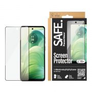 Стъклен протeктор SAFE UWF за Motorola Moto G04/G24/G24 Power, прозрачен/черен на супер цени