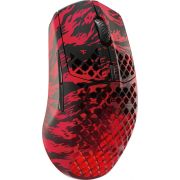 Безжична геймърска мишка SteelSeries Aerox 3 Faze Clan Edition, червен на супер цени