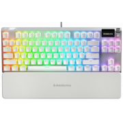Геймърска клавиатура SteelSeries Apex 7 Ghost TKL Red, бял на супер цени