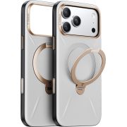 Гръб TORRAS Ostand QPRO VegSkin за Apple iPhone 17 Pro, сив на супер цени
