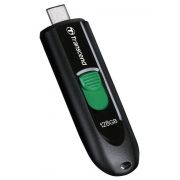 Флаш памет 128GB Transcend JetFlash 790C, черен/зелен на супер цени