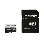 Карта памет 64GB microSDXC Transcend + SD Adapter, черен/сив на супер цени