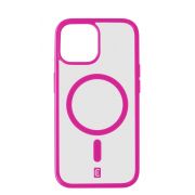 Гръб Cellular Line Pop Mag за Apple iPhone 15 Plus, прозрачен/цикламен на супер цени