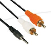 Кабел VCOM 3.5мм жак към 2 x RCA на супер цени