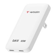 Зарядно устройство Verbatim Essentials Slim 65W, бял на супер цени
