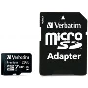 Карта памет 32GB microSDHC Verbatim Premium U1 + SD адаптер на супер цени