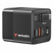 Зарядно устройство Verbatim Mini GaN 65W, черен на супер цени