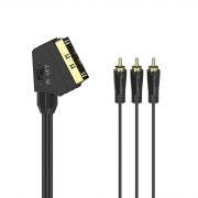 Кабел Hama 3 x RCA към SCART на супер цени