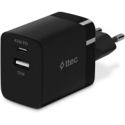 Зарядно устройство ttec SmartCharger Duo 45W, черен на супер цени
